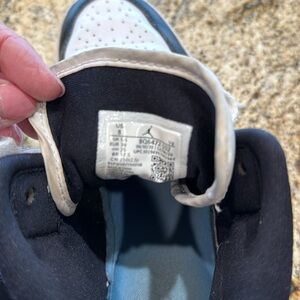 Women’s size 8 air Jordan’s. Worn but still a lot of good wear left